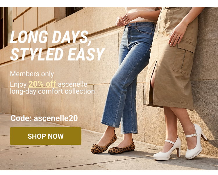 20% OFF Ascenelle Long-Day Comfort Collection