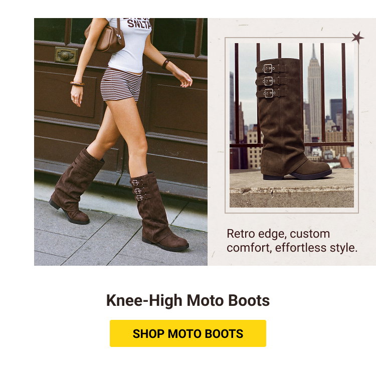 Knee-High Moto Boots