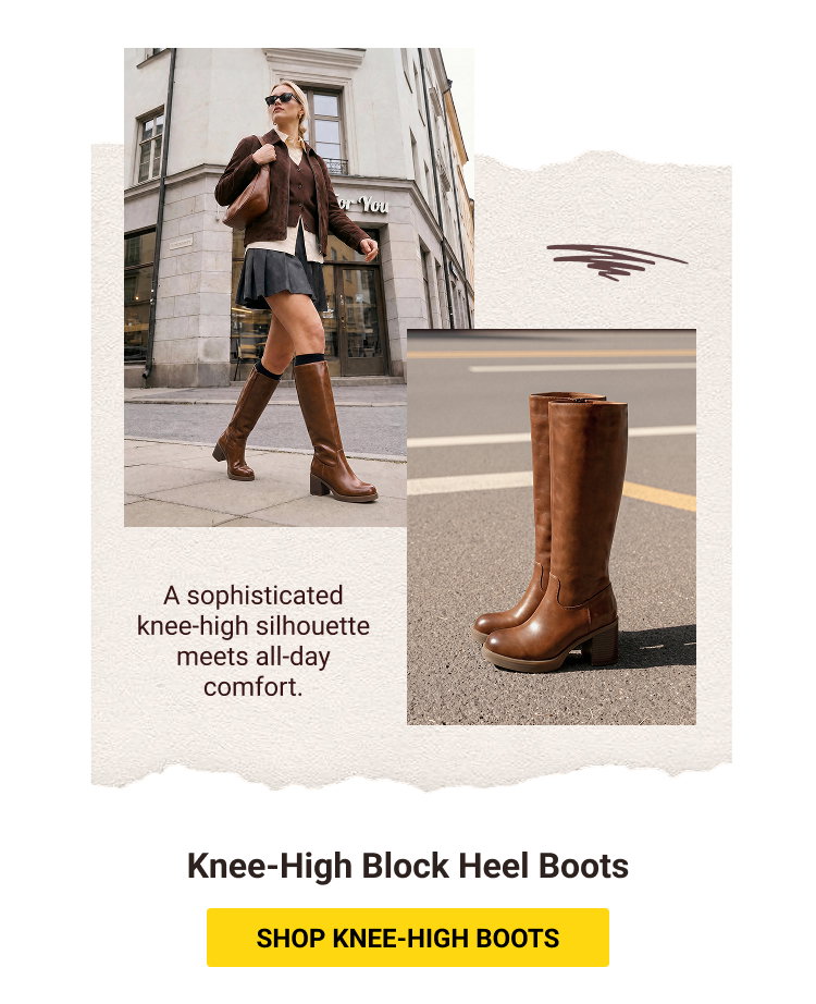 Knee-High Block Heel Boots