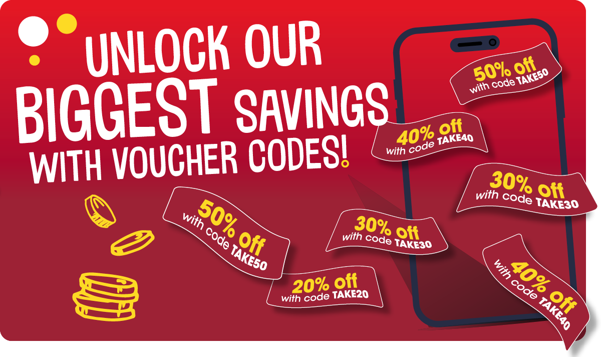 Unlock our biggest savings with voucher codes!