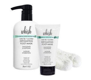 Whish Mega 13oz Exfoliating Foot Mask w/ 2.5oz & Socks