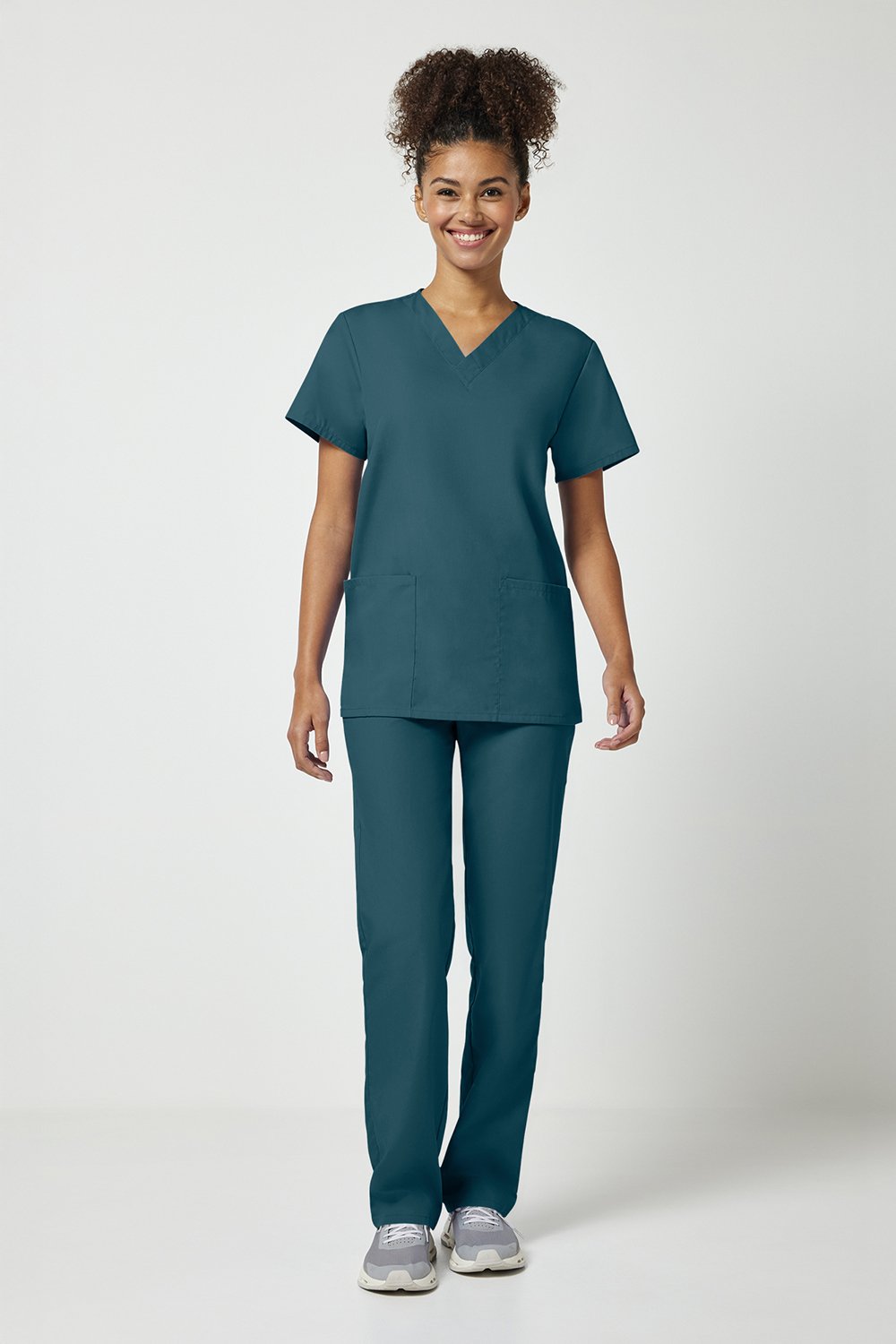 Image of Cherokee Originals Unisex Scrub Top and Trouser Set, Caribbean Blue