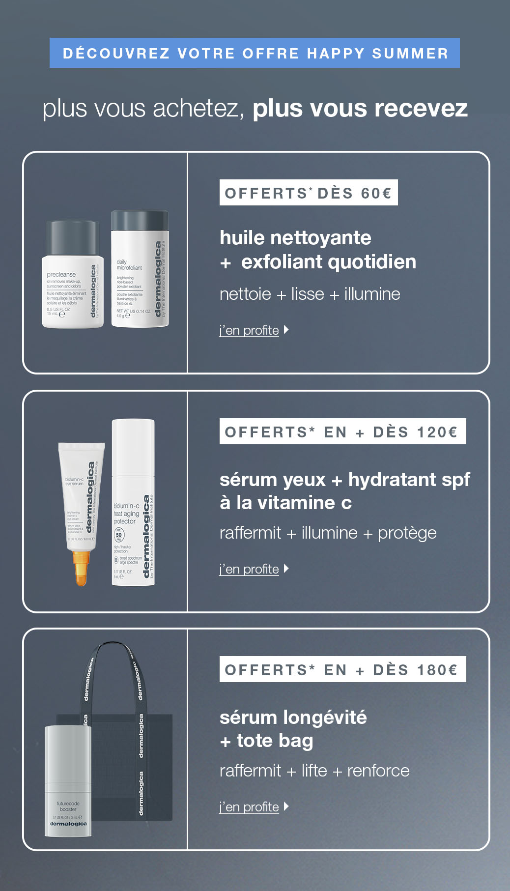 Offre Happy Summer - Codes HAPPY60, HAPPY120, HAPPY180