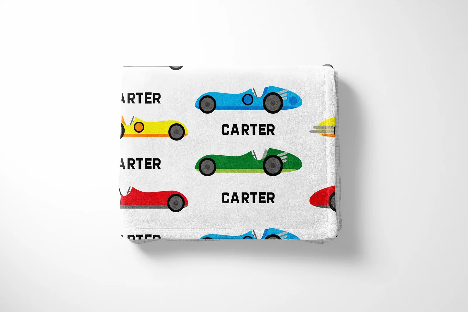 Image of Race Car Name Blanket