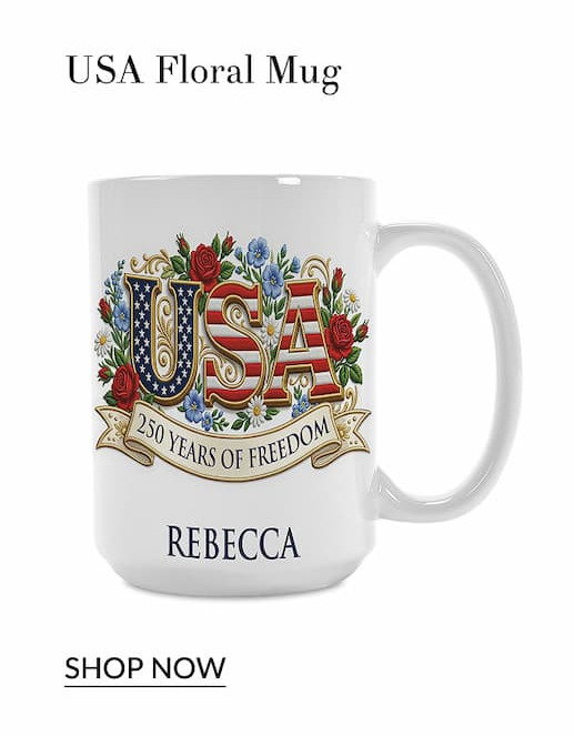 USA floral mug
