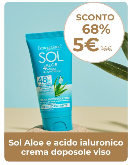 Sol Aloe e acido ialuronico crema doposole viso 5 euro
