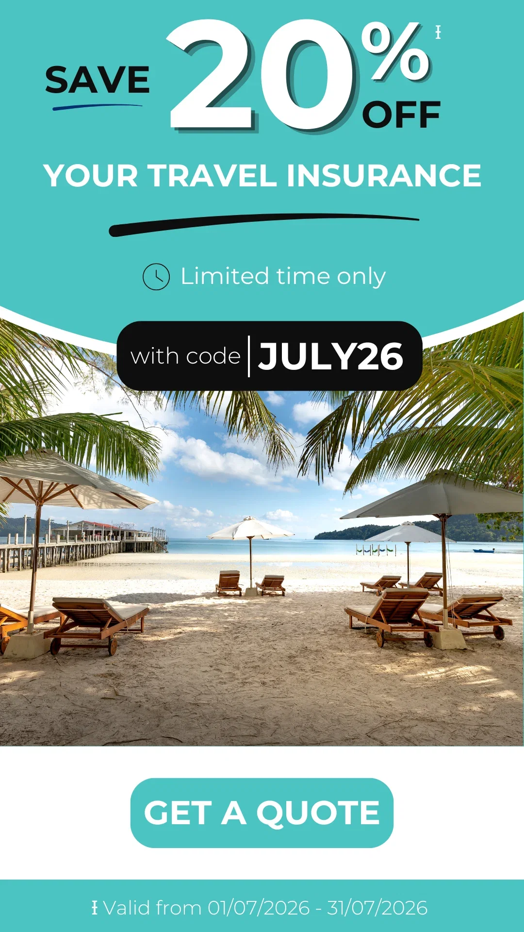 Save 20% with code JULY26 Graphic