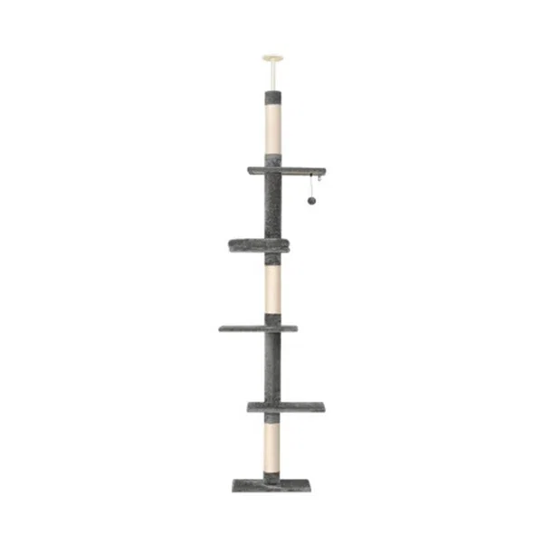 Cat Tree Tower Scratching Post Scratcher Floor To Ceiling Cats Bed 290Cm