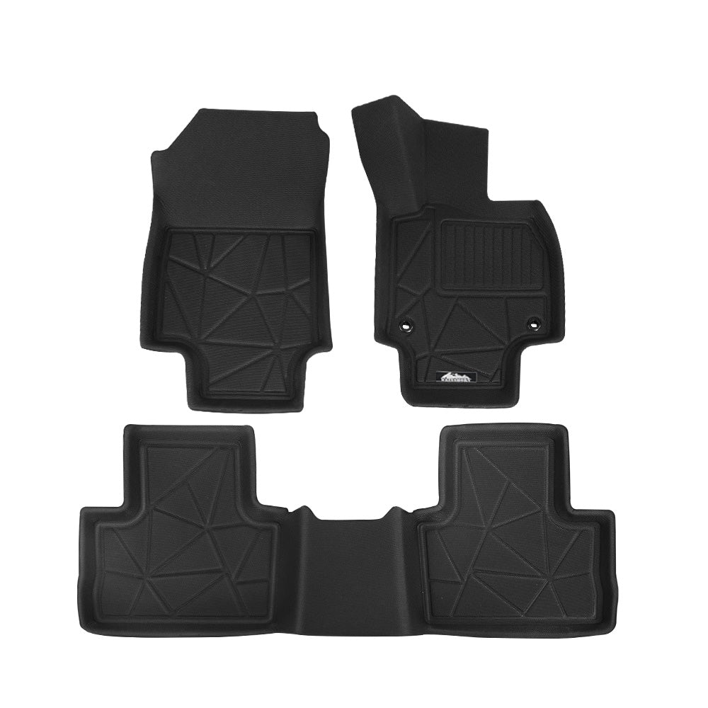 Car Rubber Floor Mats Front And Rear Compatible For RAV4 2019-2022