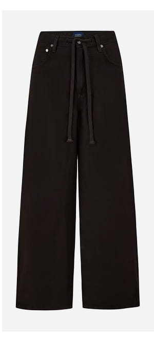 Brynn Drawstring Linen Trouser In Chocolate