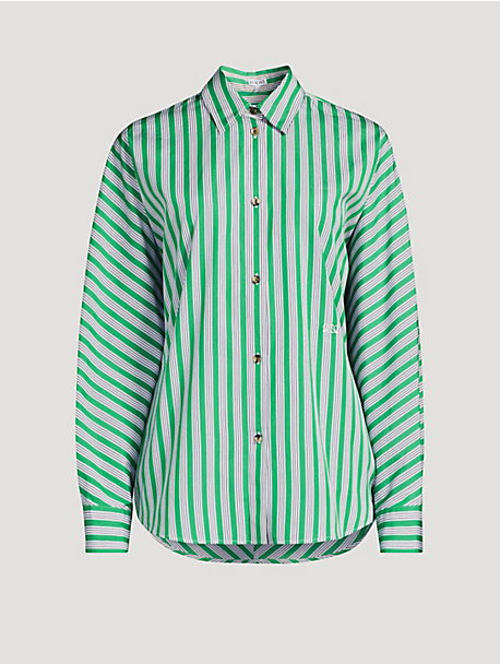 Poplin Shirt In Stripe Print