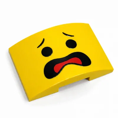 Benny Scared Face Upgrade Tile for LEGO Up-Scaled Blue Astronaut 40921 Set
