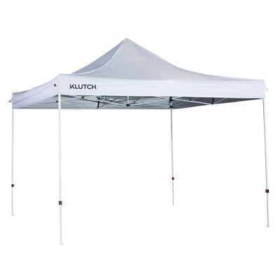 Klutch Pop-Up Canopy Tent, 12ft. x 12ft., Telescopic Legs, White, Waterproof
