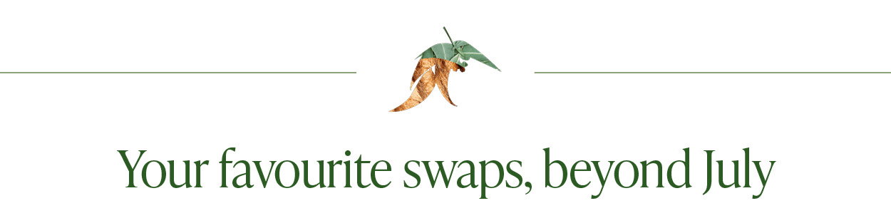 Your favourite swaps, beyond July. Shop all Plastic Free