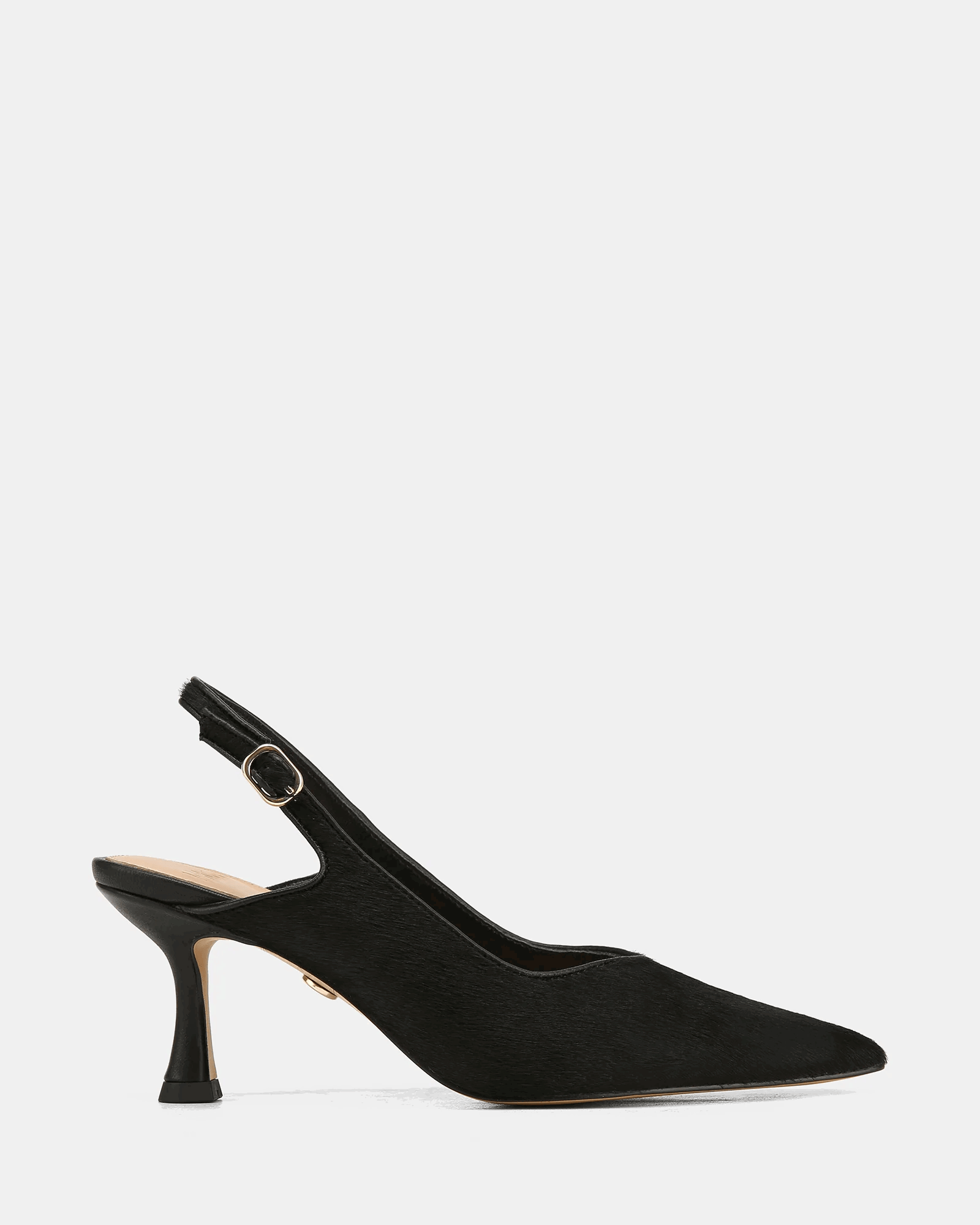 Lily Black Hair-On Leather Slingback