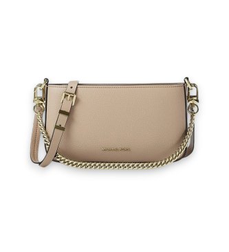 Bolso Pochette transformable Bryant pequeño de piel granulada beige