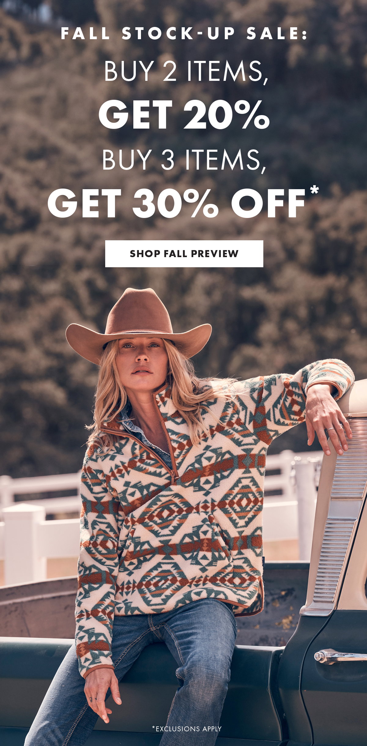 Fall Stock-Up Sale : Buy 2 Items, Get 20% - Buy 3 Items, Get 30% Off*