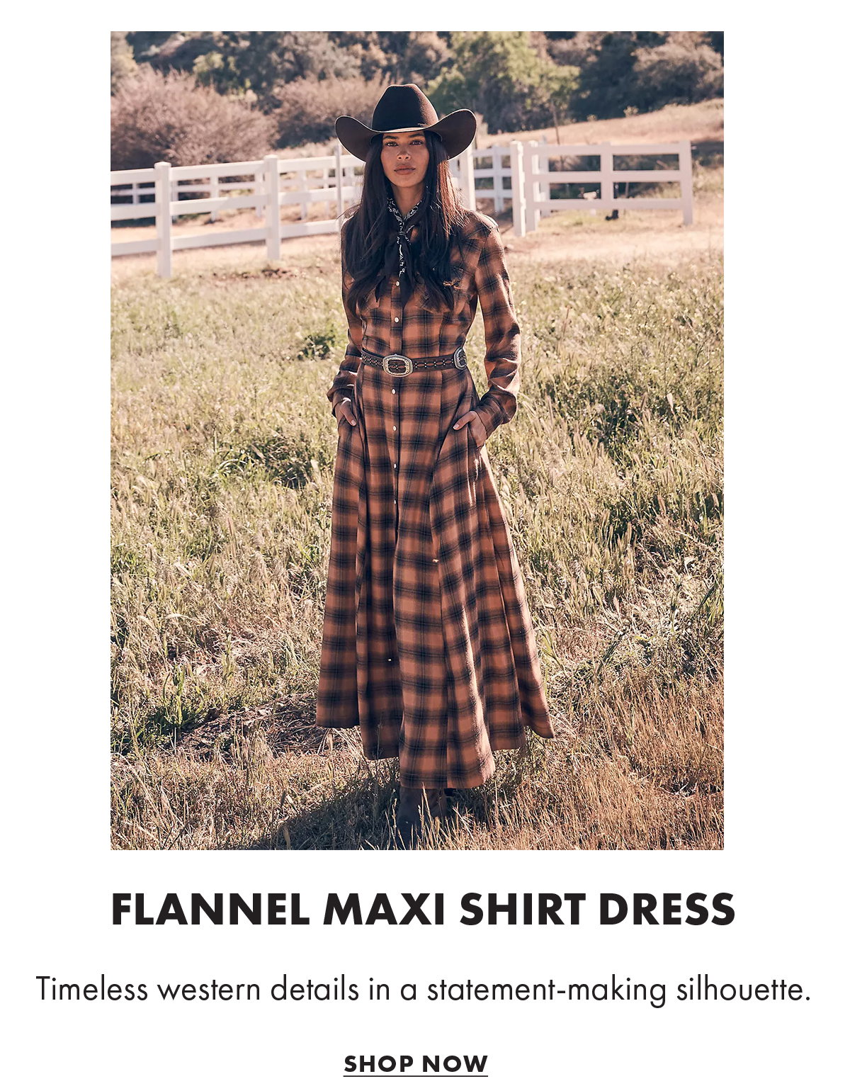 Flannel Maxi Shirt Dress - Shop Now