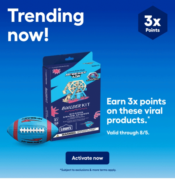 Trending now! Earn 3xpoints on these Viral products.