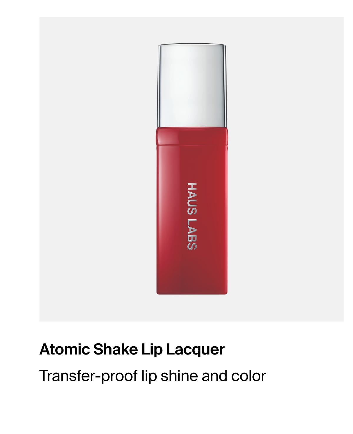 Atomic shake lip lacquer. transfer-proof lip shine and color