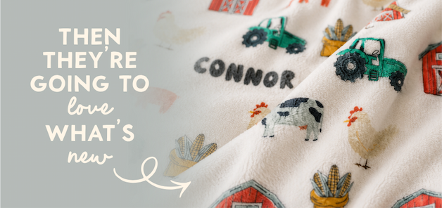 Shop our newest Farm Minky Blanket