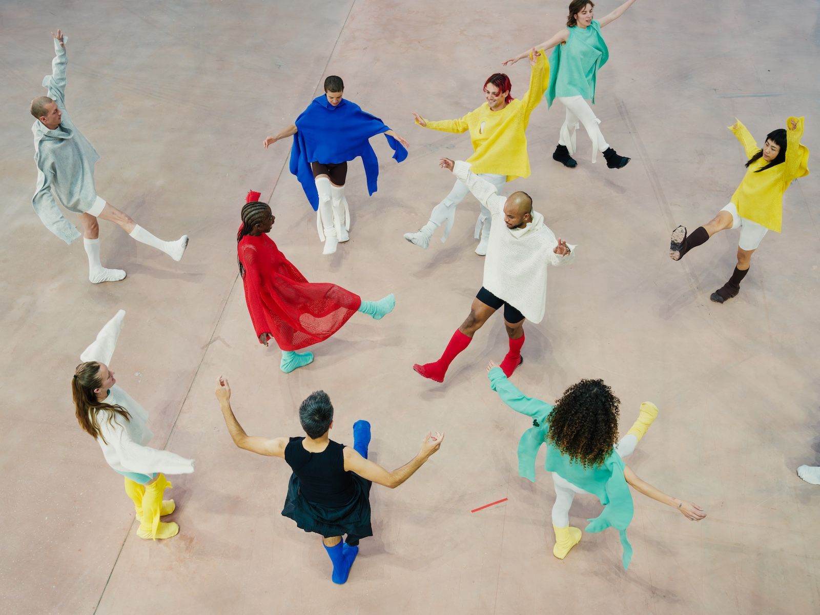 Dancers in colourful costumes