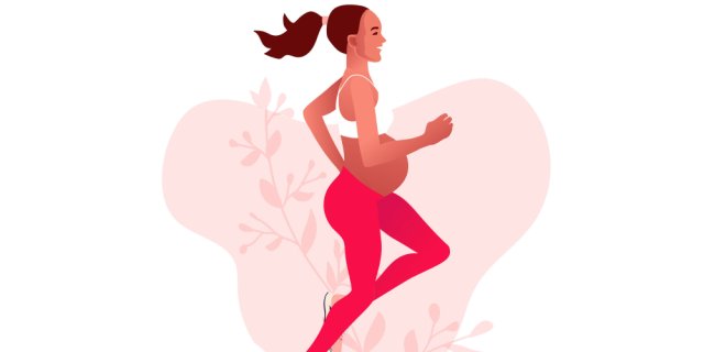 femme enceinte running