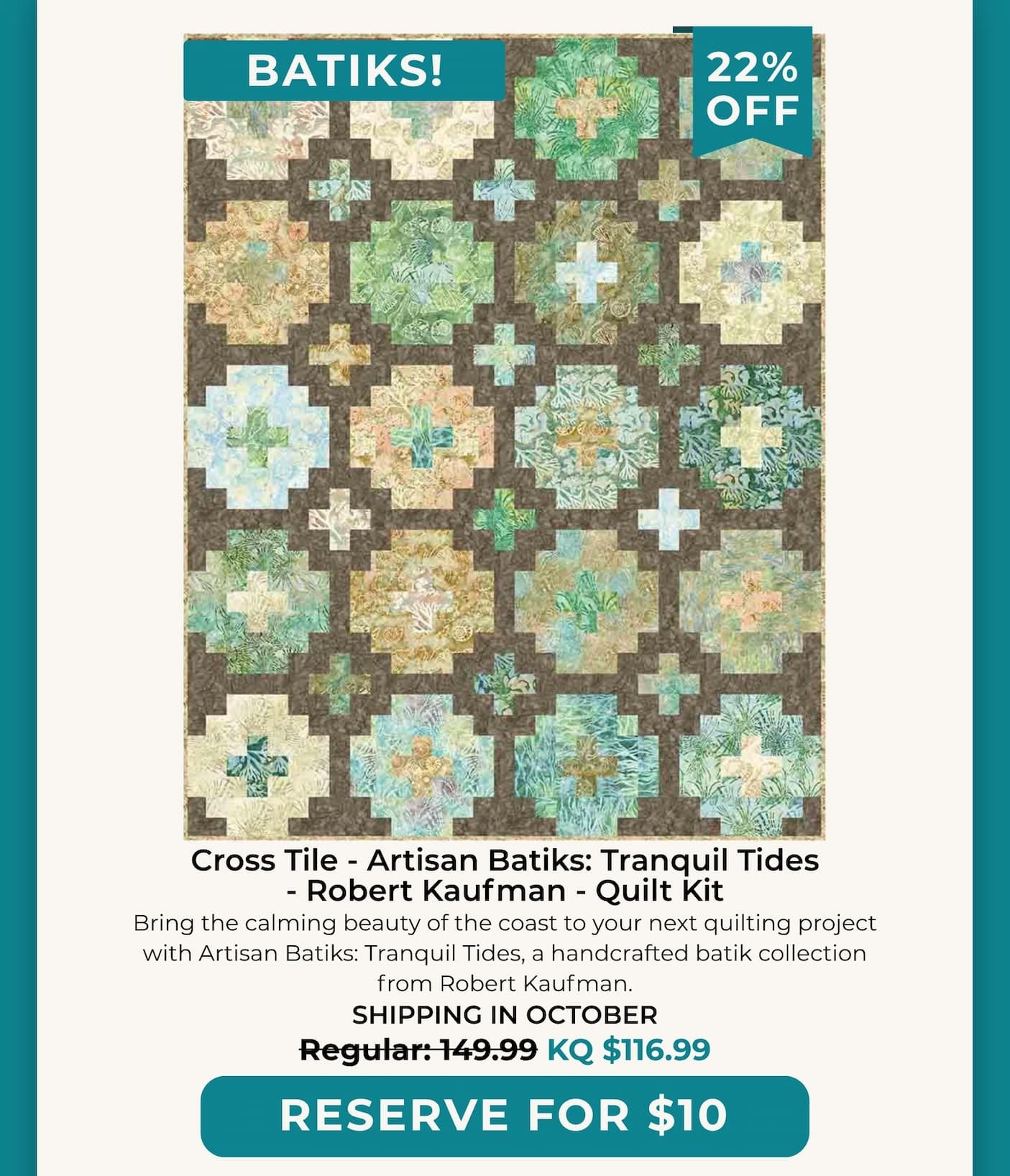 CROSS TILE QUILT KIT