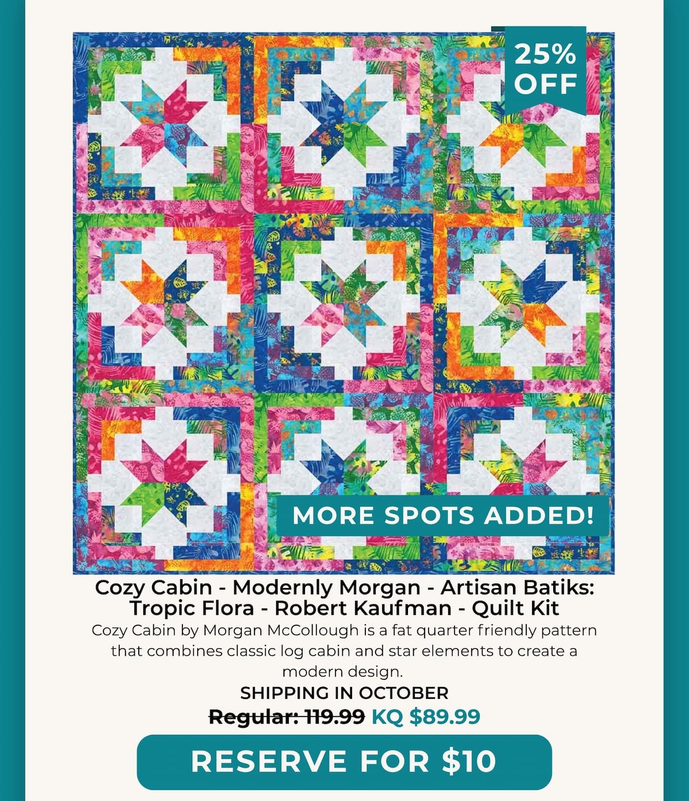 COZY CABIN QUILT KIT