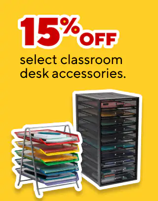 The most wonderful time of the year
As low as $0.65 for writing supplies
As low as $0.50 for school glue
As low as $39.99 for athletic backpacks
15% off select classroom desk accessories