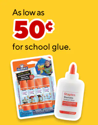 The most wonderful time of the year
As low as $0.65 for writing supplies
As low as $0.50 for school glue
As low as $39.99 for athletic backpacks
15% off select classroom desk accessories