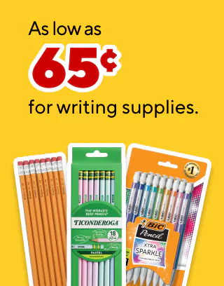 The most wonderful time of the year
As low as $0.65 for writing supplies
As low as $0.50 for school glue
As low as $39.99 for athletic backpacks
15% off select classroom desk accessories