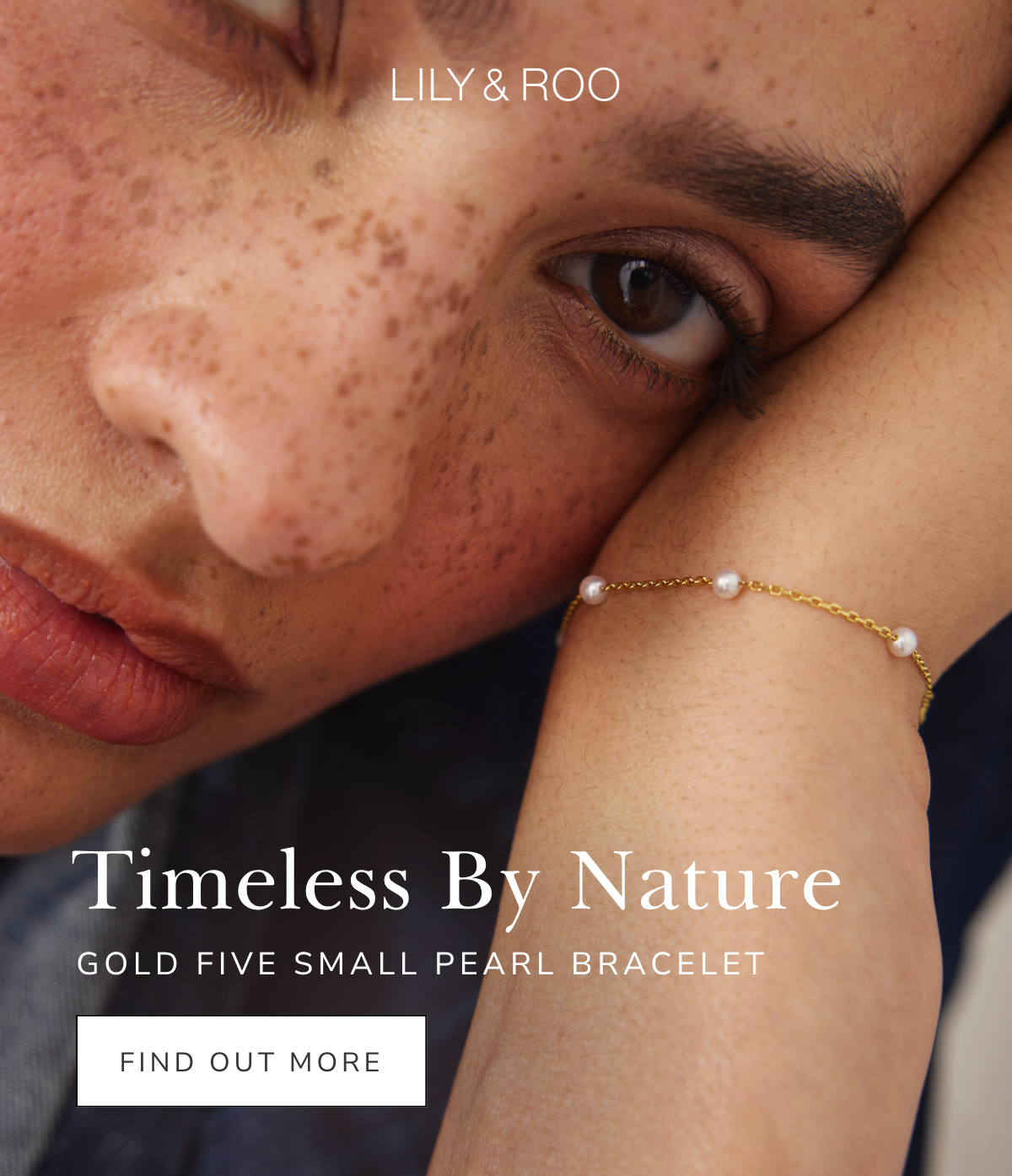 Timeless By Nature | Gold Five Small Pearl Bracelet