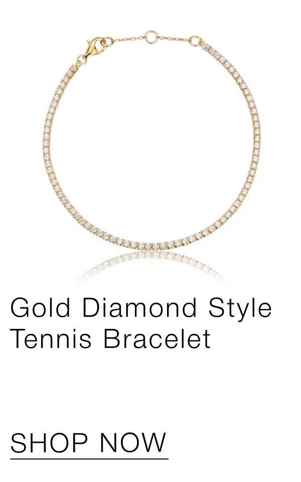 Gold Diamond Style Tennis Bracelet