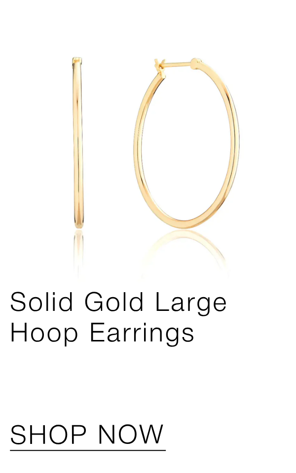 Solid Gold Large Hoop Earrings