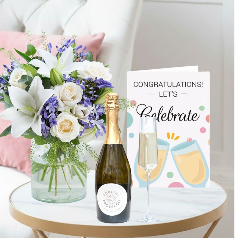 Image of Belle, Adalina Prosecco & Congratulations Card