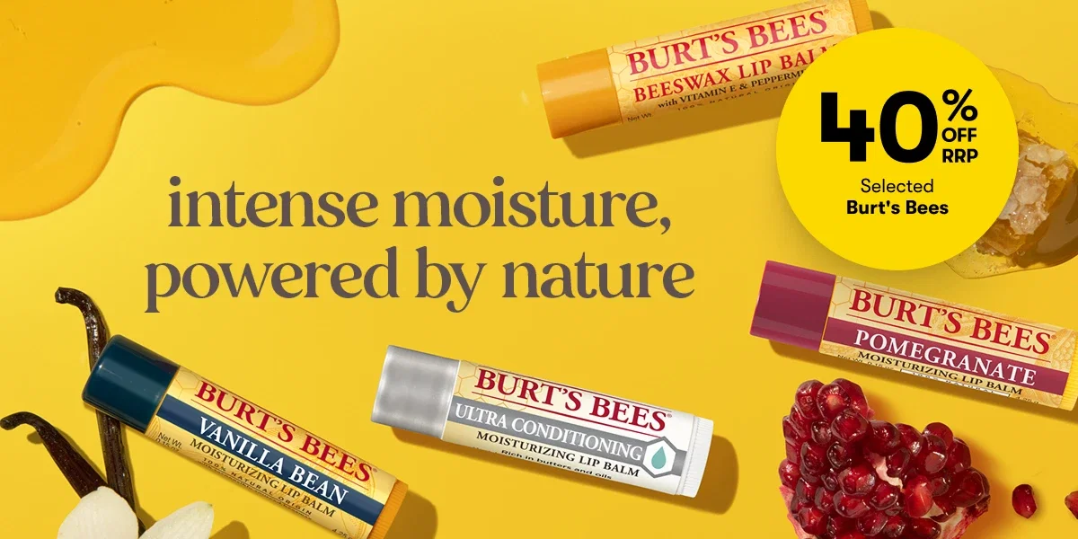 40% OFF RRP Selected Burt's Bees | Intense moisture, powered by nature
