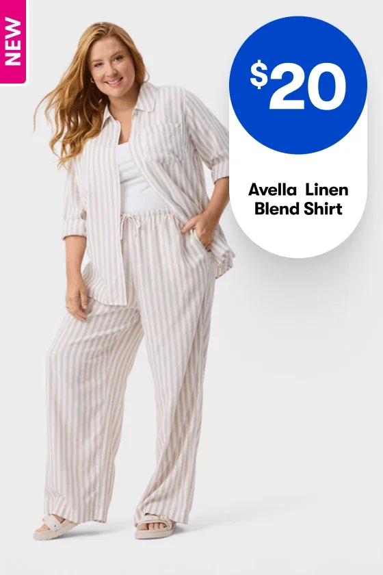 $20 Avella Linen Blend Shirt