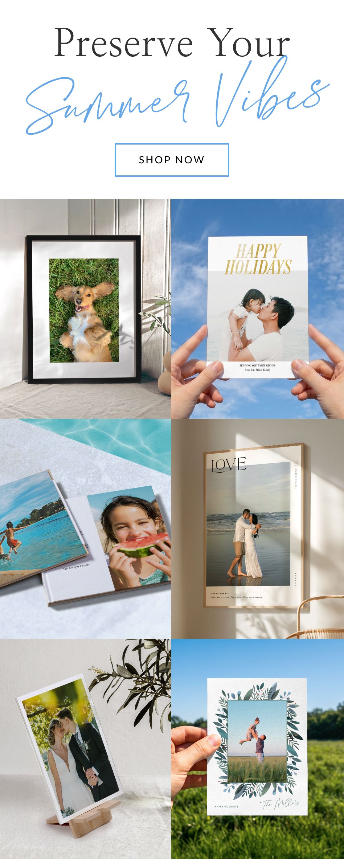 Featuring Tis the Season for Simple Joys with photo calendars, photo books, and memory games