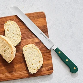 Wusthof Classic Colours Rosemary Double Serrated Bread Knife, 23cm