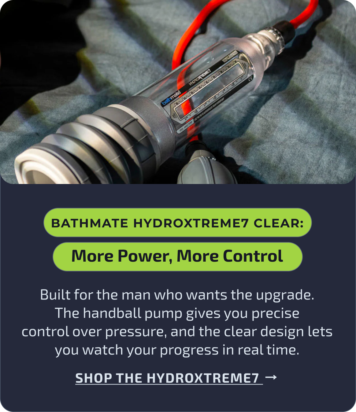 Bathmate HydroXtreme7 Clear: More Power, More Control