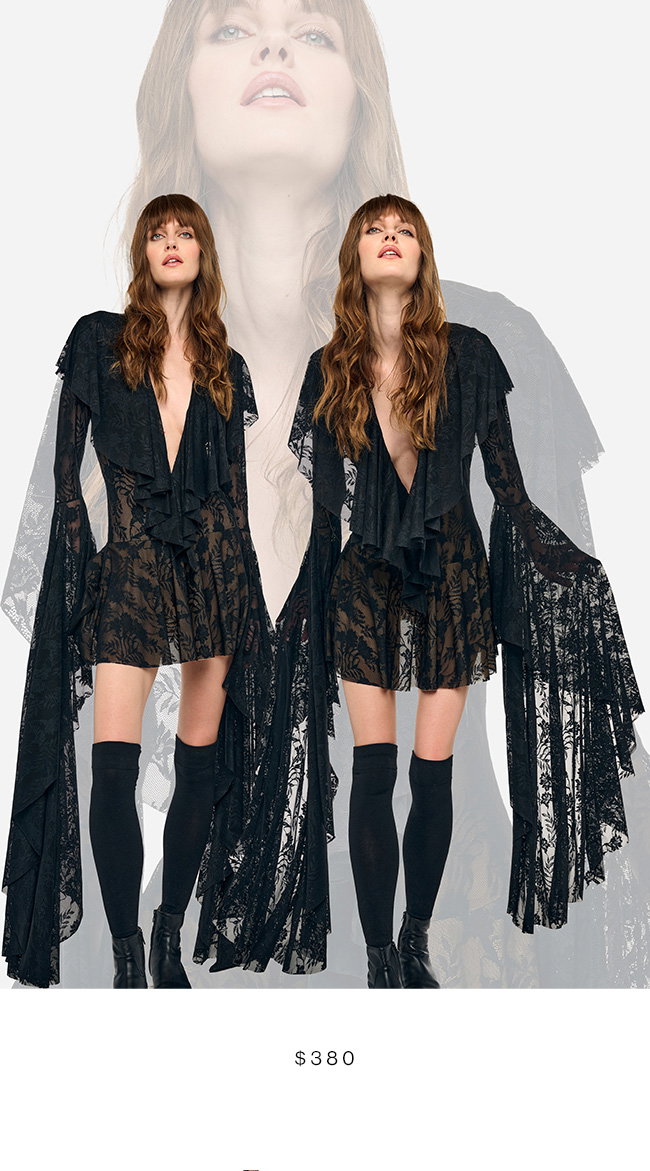 XL SLEEVE RUFFLE MINI DRESS