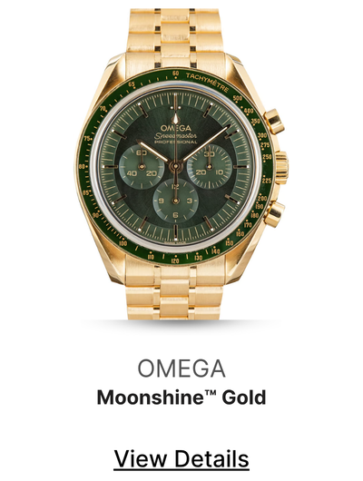 Pre-Owned Omega Speedmaster Moonwatch Professional Moonshine Gold Green Dial