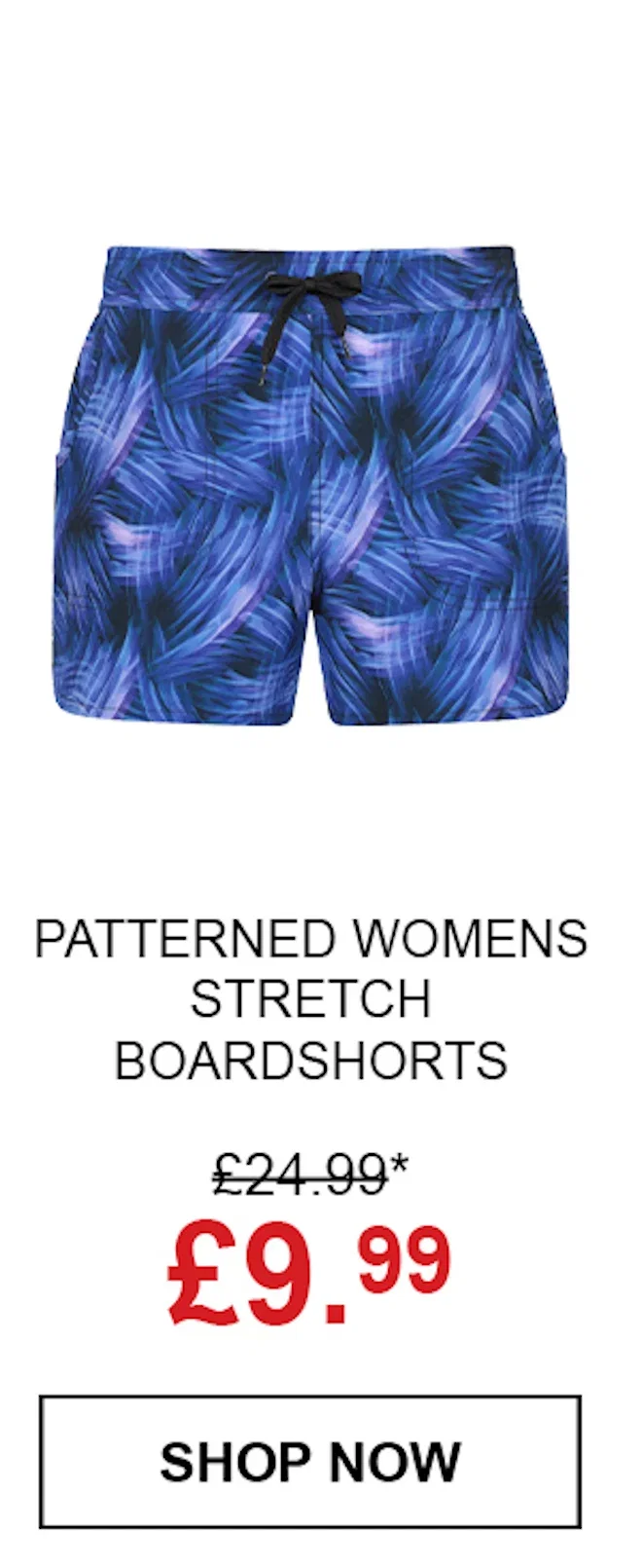 Patterned Womens Stretch Boardshorts