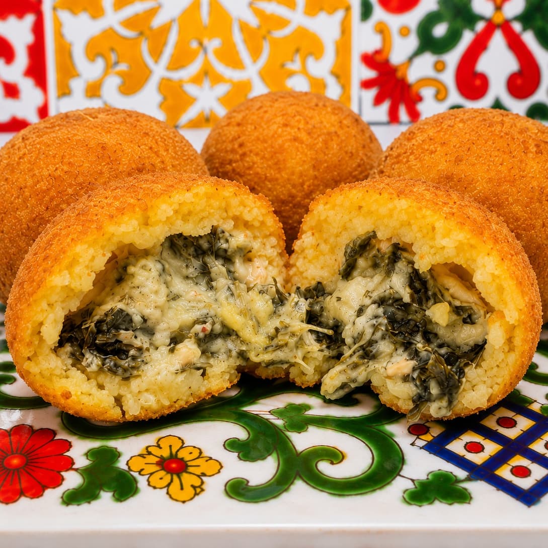 Arancini friarielli e provola il contadino