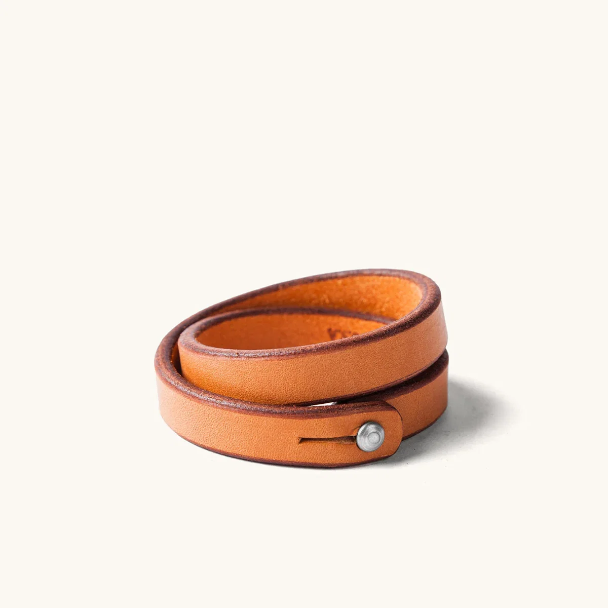 Image of Double Wrap Wristband - Saddle Tan