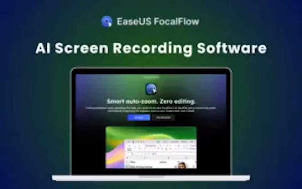 EaseUS FocalFlow – AI Screen Recording With Auto-Zoom (3PCs – Windows) | Annual Access