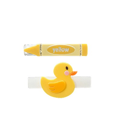Crayon Yellow Clips