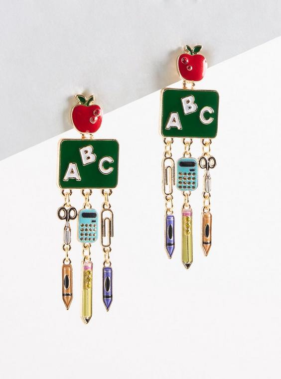 Back To School Statement Earring