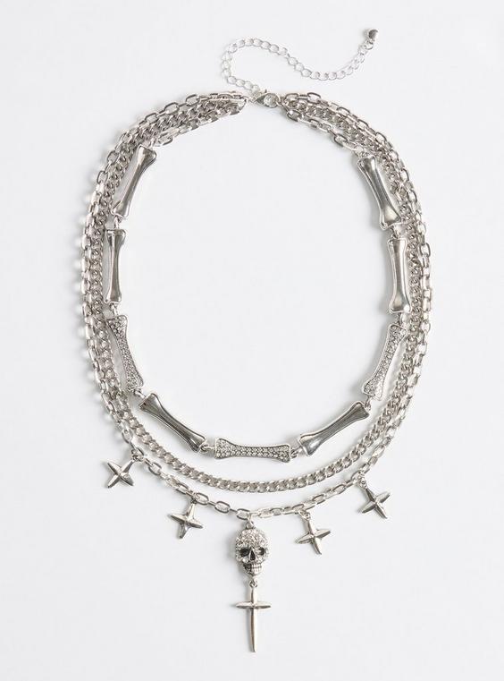 Skull Rhinestone Necklace